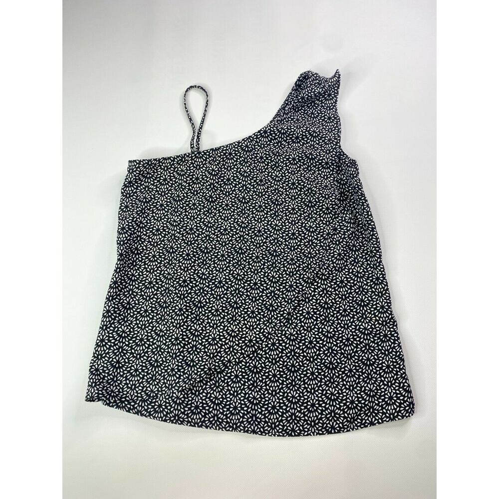 Banana Republic Womens Blouse Asymmetrical Sleeves‎ Geometric XS Extra Small